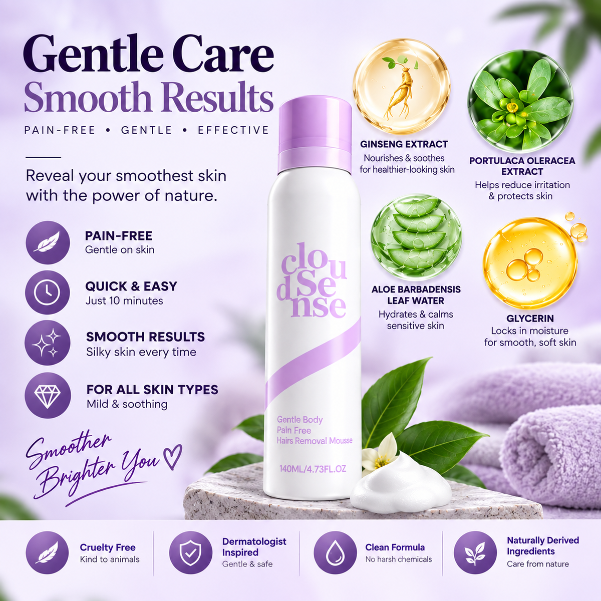 Pain-Free Hair Removal Mousse