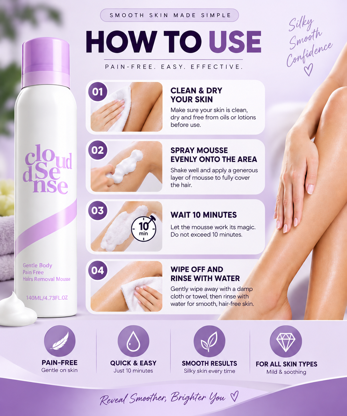 Pain-Free Hair Removal Mousse